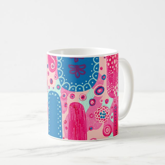 Caneca De Café Formulários divinos e Formas Abstrato (Frente Esquerda)