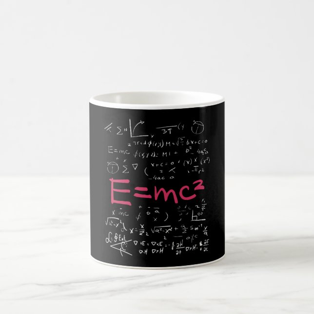 Caneca De Café Fórmulas de Física e Matemática EMC2 (Centro)