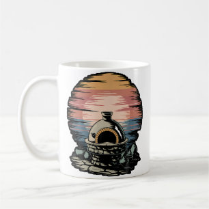 Caneca De Café Forno de Cerâmica Antiga Arte de Cerâmica Professo