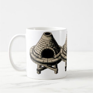 Caneca De Café Forno de Cerâmica Antiga Arte de Cerâmica Professo