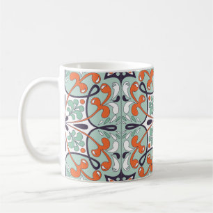 Caneca De Café Forno floral tradicional oriental, til marroquino