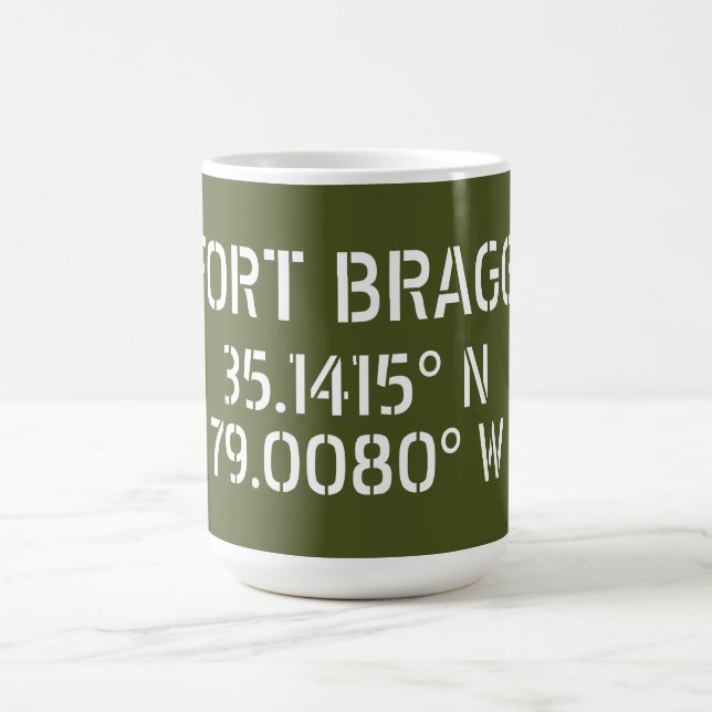 Caneca De Café Fort Bragg Latitude Longitude (Centro)