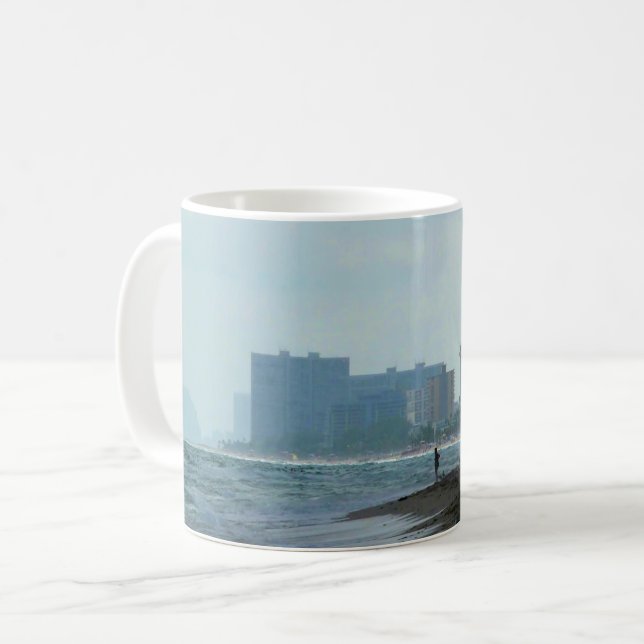 Caneca De Café Fort Lauderdale, Florida (Frente Esquerda)