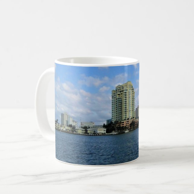 Caneca De Café Fort Lauderdale, Florida (Frente Esquerda)