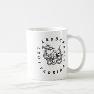 Caneca De Café Fort Lauderdale Flórida Polvo Água Salgada Mar Alt