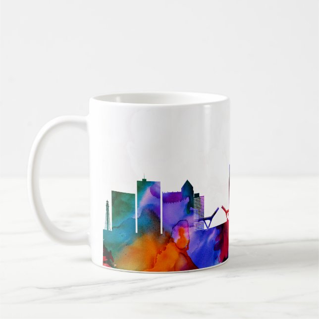 Caneca De Café Fort Lauderdale Skyline (Esquerda)