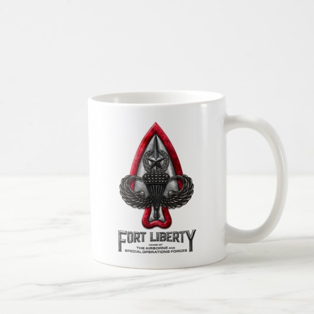 Caneca De Café Fort Liberty White Coffee Mug (Direita)
