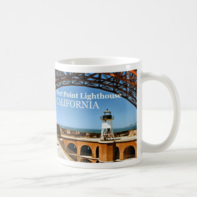 Caneca De Café Fort Point Lighthouse, Califórnia Mug (Direita)