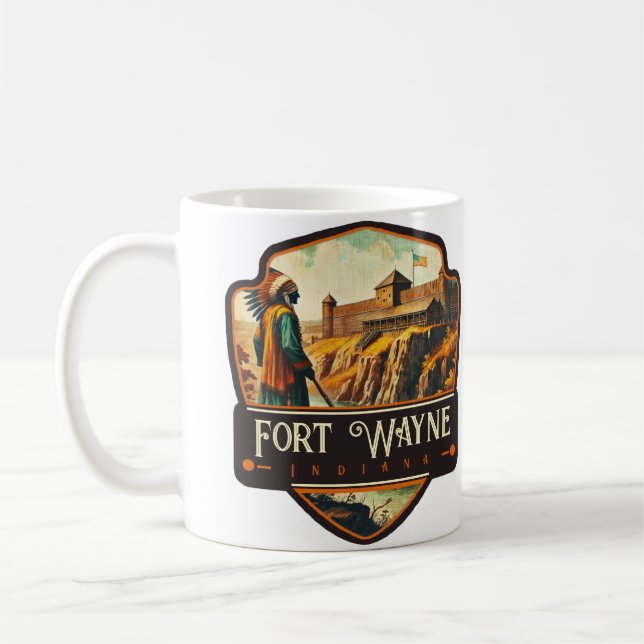 Caneca De Café Fort Wayne, Indiana | Antigo (Esquerda)
