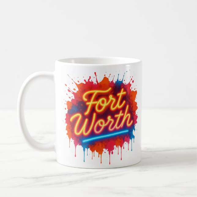 Caneca De Café Fort Worth Non Street-art design (Esquerda)