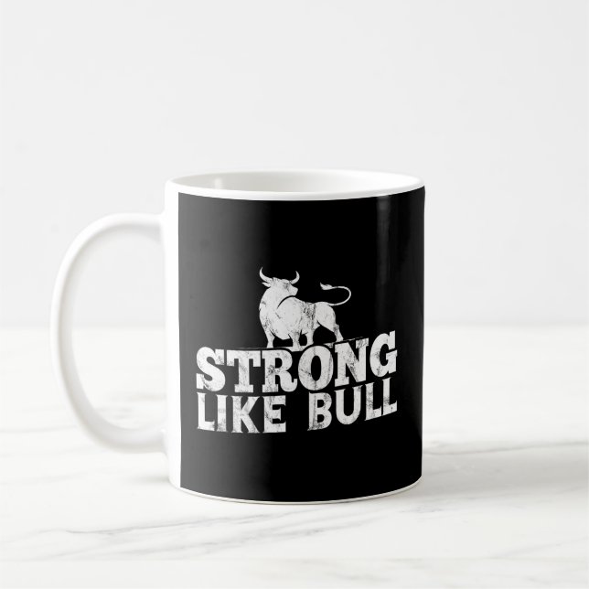 Caneca De Café Forte Como Um Bodybuilding Touro (Esquerda)