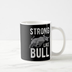 Caneca De Café Forte Como Um Bodybuilding Touro Poderoso 2