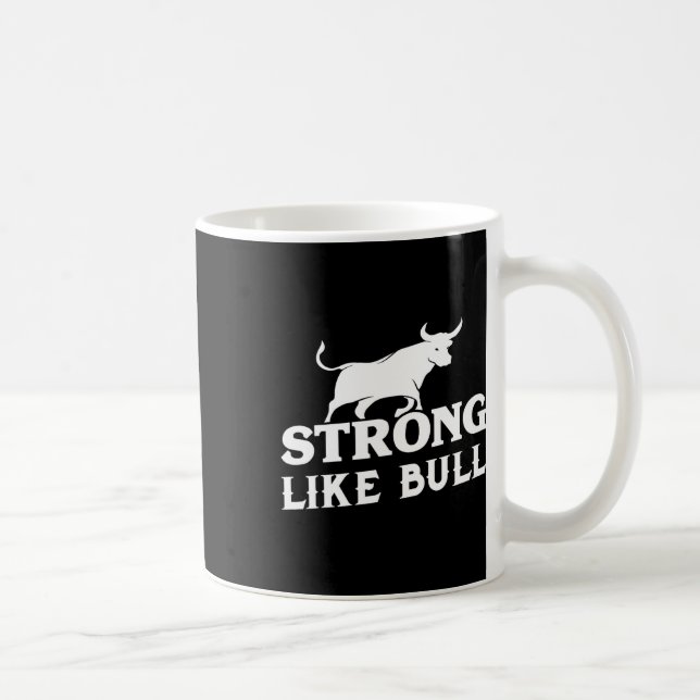 Caneca De Café Forte Como Um Bodybuilding Touro Poderoso 3 (Direita)