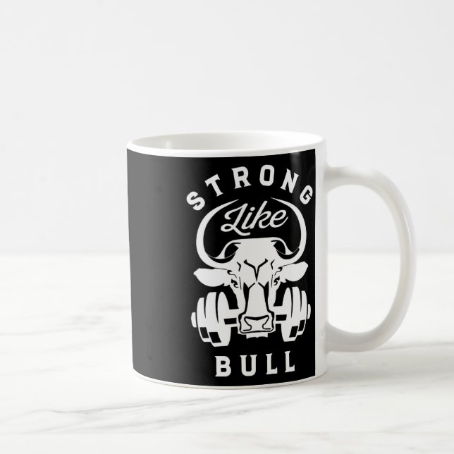Caneca De Café Forte Como Um Bodybuilding Touro Poderoso 7 (Direita)