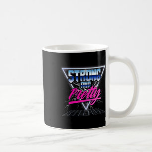 Caneca De Café Forte E Bonito 90 Anos 80 Vaporwave Bodybuilding G