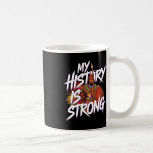 Caneca De Café Forte Guerreiro Afro-Americano do Mês da História 