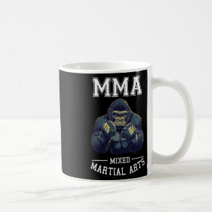 Caneca De Café Forte Mma Gorilla - Luta Contra A Gaiola De Boxas