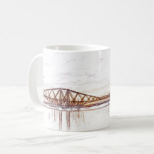 Forth Bridge Scotland Minimalist Sketch