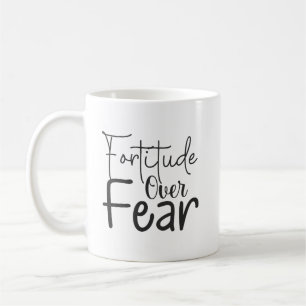 Caneca De Café Fortitude Sobre Medo - Hustle, Gym, Sucesso