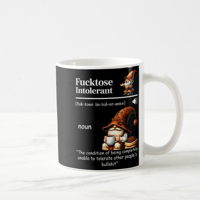 Caneca De Café Fortose Intolerant Definition Funny Gnome Coffee  (Direita)