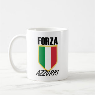 Caneca De Café Forza Azzurri Itália Flag Soccer