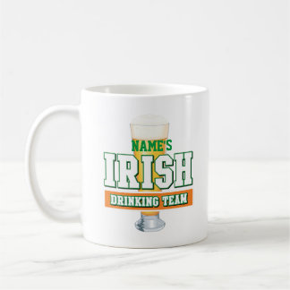 Caneca De Café Fosco da Equipe de Bebendos Irlandesa Personalizad
