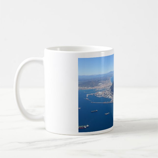 Caneca De Café Foto aérea de Gibraltar (Esquerda)