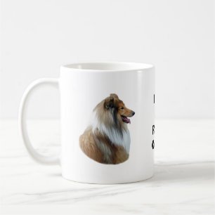 Caneca De Café Foto áspera do retrato do cão do Collie