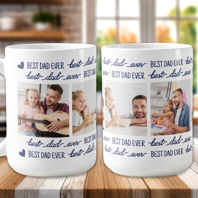 Caneca De Café Foto Azul Diversão do pai (Criador carregado)