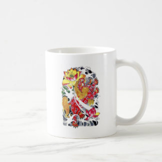 Caneca De Café Foto Cão e Lotus Tattoo Design