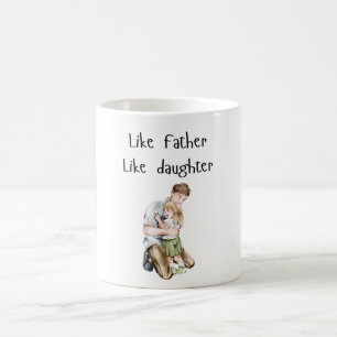Caneca De Café Foto Como Pai Como Filha/Filho