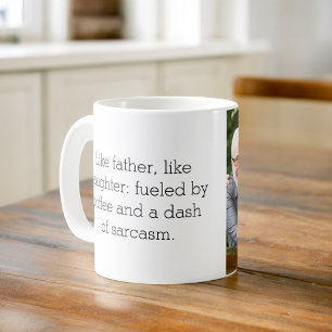 Caneca De Café Foto como Pai Como Filha ou Filho
