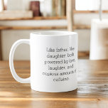 Caneca De Café Foto como Pai Como Filha ou Filho<br><div class="desc">Celebrar o vínculo especial entre pai e criança com nosso coração "Como Pai, Como Filha ou Filho" Coffee Mug. Essa caneca personalizada captura a essência da conexão única compartilhada entre um pai e seu filho, fazer-a como presente perfeito para Dia de os pais, aniversários ou qualquer ocasião. Feita com cuidado,...</div>