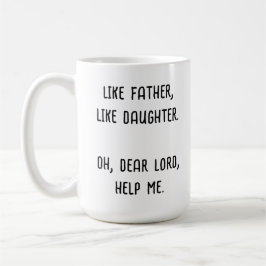 Caneca De Café Foto Como Pai Como Filha Personalizada