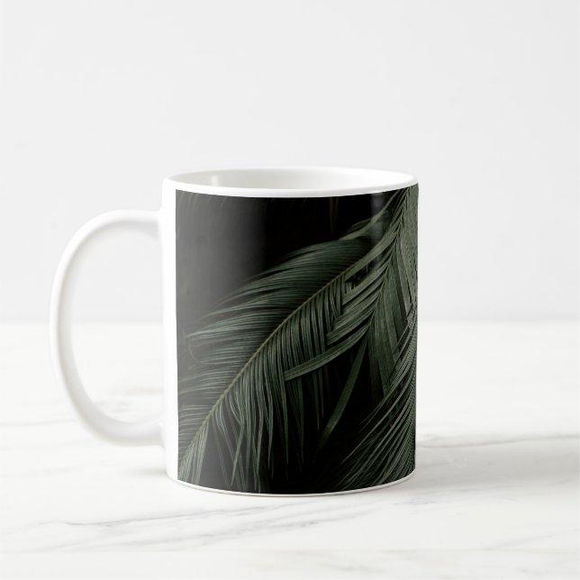 CANECA DE CAFÉ FOTO DA ÁRVORE DE COCONUTA VERDE (Esquerda)