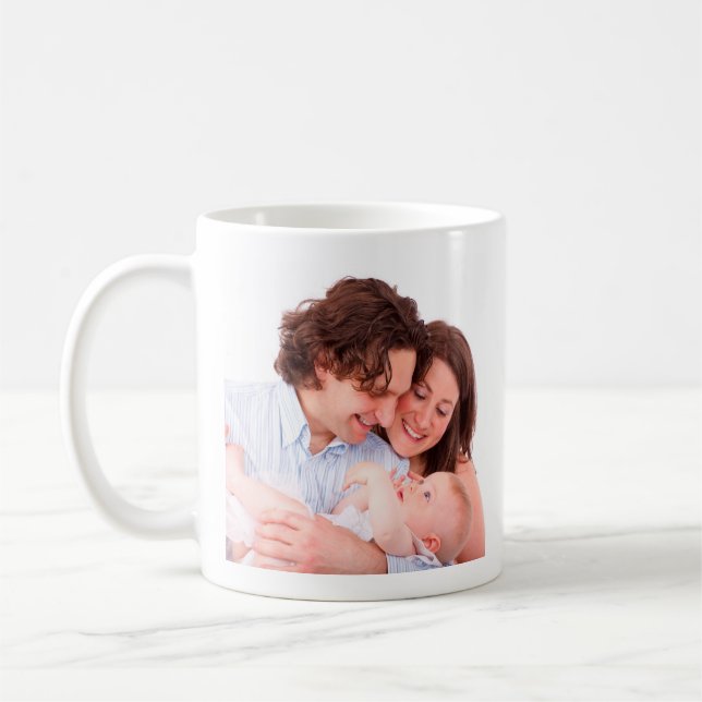 Caneca De Café Foto da família personalizada (Esquerda)