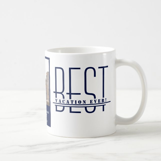 Caneca De Café Foto da Melhor Férias Familiares (Direita)