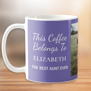 Caneca De Café Foto da Melhor Tia Nunca Roxa