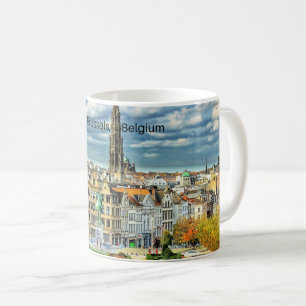 Caneca De Café Foto da paisagem urbana da Bélgica