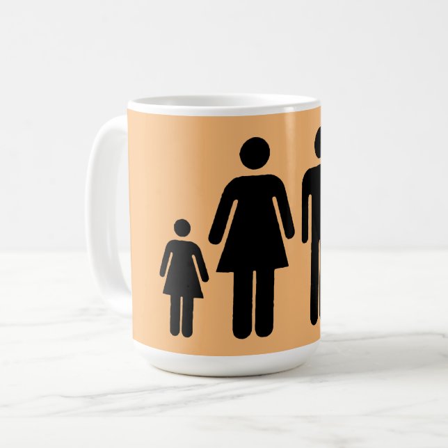 Caneca De Café Foto Da Sua Família Em Um (Frente Esquerda)