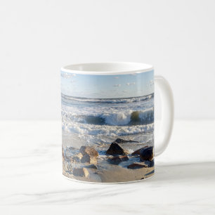 Caneca De Café Foto das ondas do oceano Atlântico