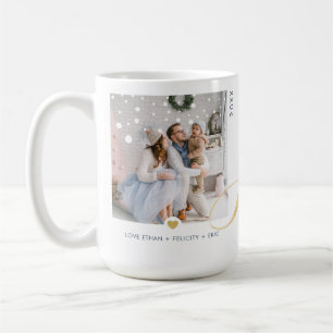 Caneca De Café Foto de alegria Dourada moderna, elegante e minima