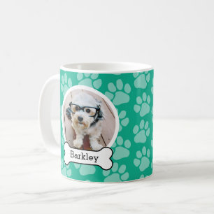 Caneca De Café Foto de animal de estimação com osso de cachorro e
