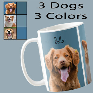 Caneca De Café Foto de animal de estimação personalizada com 3 co