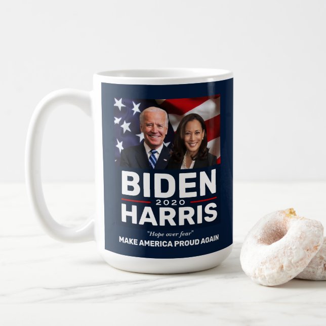 Caneca De Café Foto de Biden Harris 2020 Collectible Keepsaokit (Com Donut)