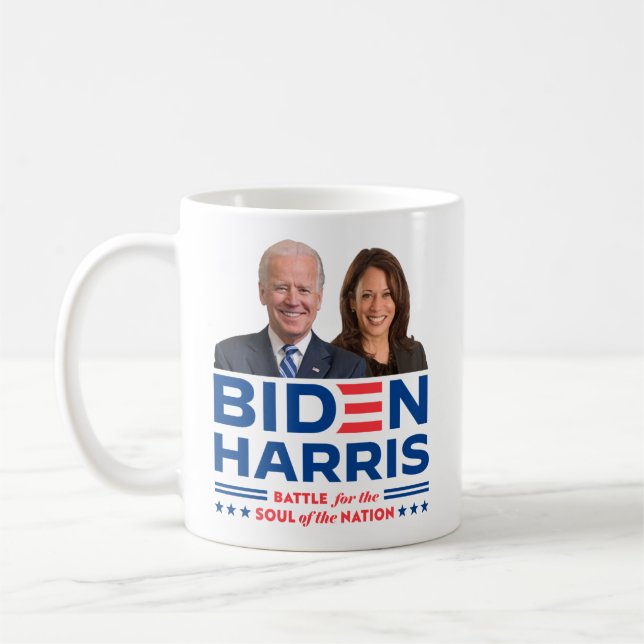 Caneca De Café Foto de Biden Harris 2024 (Esquerda)