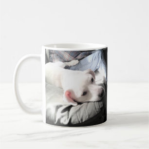 Caneca De Café Foto de Cachorro Bonito saindo com Pai