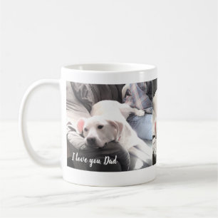 Caneca De Café Foto de Cachorro Branco Bonito com Melhor Pai Amig