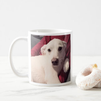 Caneca De Café Foto de cachorro fofo com mensagem de oração em ve