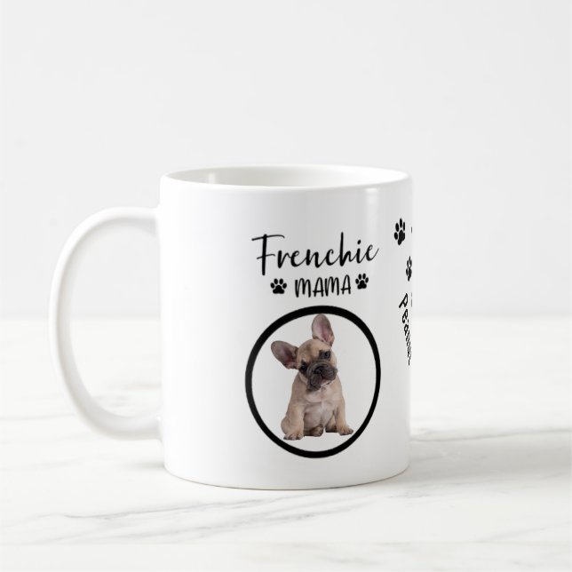 Caneca De Café Foto de Cachorro Personalizado, mãe francesa (Esquerda)
